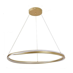 PENDENTE LED EUNI 80CM 75W 3000K DOURADO FOSCO NORDECOR 2872 - comprar online