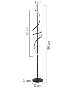 LUMINÁRIA PISO OPERA PRETO 150CM 3000K-GMH LC-OPERA-PRETO na internet