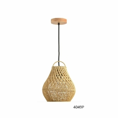 KIT 05 UN PENDENTES ÔTAKI RATTAN E MADEIRA NATURAL 5XE27 BIVOLT SKYLIGHT 4045P/4046P/4049P/4047P/4058P - comprar online