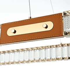 PENDENTE LED CRISTAL GULTY 30*96CM 40W 3000K OURO BRILHO NORDECOR 2900 - Martan Lustres