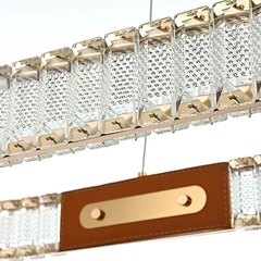 PENDENTE LED CRISTAL GULTY 30*96CM 40W 3000K OURO BRILHO NORDECOR 2900 na internet