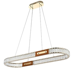 PENDENTE LED CRISTAL GULTY 30*96CM 40W 3000K OURO BRILHO NORDECOR 2900