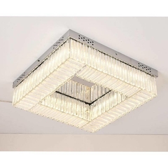 Plafon Led Sophi Quadrado 40cm Prata 43W 3000K Nordecor 2398 - comprar online