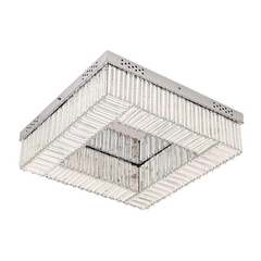 Plafon Led Sophi Quadrado 40cm Prata 43W 3000K Nordecor 2398