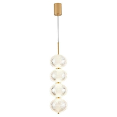 PENDENTE LED LUSE 28W 3000K OURO CHAMPAGNE NORDECOR 2796 - comprar online