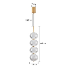 Imagem do PENDENTE LED LUSE 28W 3000K OURO CHAMPAGNE NORDECOR 2796