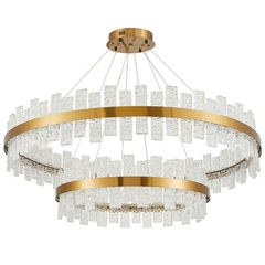 PENDENTE LED LOWY 60+100CM 80W 3000K DOURADO BRILHO NORDECOR 2763