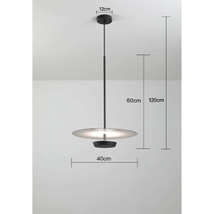 Pendente Led Dolla Ø40cm 18W 3000K Preto Nordecor 2523 - comprar online