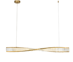 PENDENTE MANDALA LED DOURADO 100CM + 7,6CM 3000K 15W USINA IMPORTS UI20178/100DR