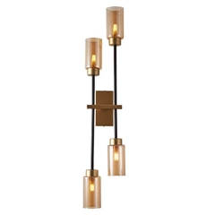 ARANDELA TOSH DUO 4XG9 DOURADO FOSCO E PRETO NORDECOR 2554 - comprar online