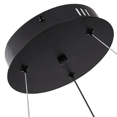 Imagem do PENDENTE LED LILLA Ø80CM C/3M 5*3W+37W 3000K PRETO - NORDECOR 2541