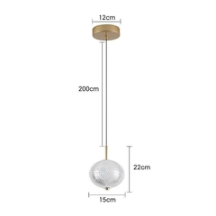 PENDENTE LED LUSE 7W 3000K OURO CHAMPAGNE NORDECOR 2794 na internet