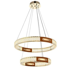 PENDENTE LED CRISTAL GULTY 40/60CM 51W 3000K OURO BRILHO NORDECOR 2898 - comprar online