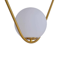 Pendente Gefy Dourado Com Vidro Leitoso Ø20cm 1*E27 Nordecor 2307 na internet