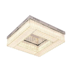 Plafon Led Sophi Quadrado 60cm Prata 60W 3000K Nordecor 2399 - comprar online