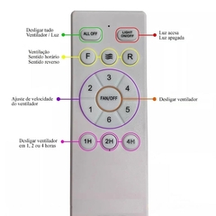 Ventilador de Teto Retrátil Air Martan 2030 Cristal com Controle Remoto - loja online