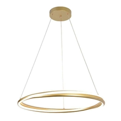 PENDENTE LED EUNI 60CM 56W 3000K DOURADO FOSCO NORDECOR 2871