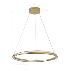 PENDENTE LED EUNI 60CM 56W 3000K DOURADO FOSCO NORDECOR 2871 - comprar online