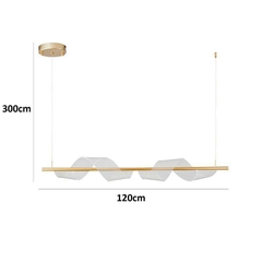 PENDENTE LED RUBAN ORI 22W 3000K DOURADO FOSCO NORDECOR 2487 - Martan Lustres