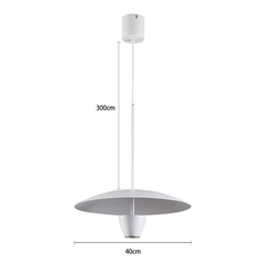 Imagem do Pendente Led Abbie Ø40cm 10W 3000K Branco Nordecor 2571