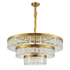 PENDENTE LED ZYLO 3 MOD 105W 3000K DOURADO BRILHO NORDECOR 2774