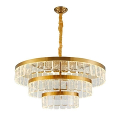 PENDENTE LED ZYLO 3 MOD 105W 3000K DOURADO BRILHO NORDECOR 2774 - comprar online