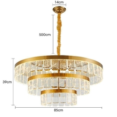 Imagem do PENDENTE LED ZYLO 3 MOD 105W 3000K DOURADO BRILHO NORDECOR 2774