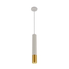 PENDENTE LED ADAN Ø6CMx40CM 5W 3000K BRANCO E DOURADO NORDECOR 2317 - comprar online