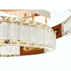 PLAFON LED CRISTAL GULTY 40/60CM 51W 3000K OURO BRILHO NORDECOR 2902 - loja online