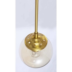 PENDENTE JABUTICABA Ø100CM METAL DOURADO E VIDRO ÂMBAR - NORDECOR 2129 na internet