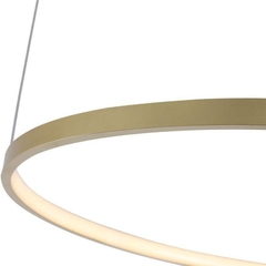 PENDENTE REDONDO LED DAIRE Ø65CM 28W 3000K DOURADO FOSCO NORDECOR 2236 - loja online