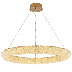 PENDENTE LED JOU CIR 80CM 60W 3000K DOURADO BRILHO NORDECOR 2772 - comprar online