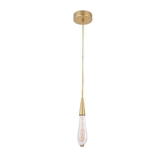 KIT 02 PENDENTE LED LEAH Ø5,5CM 3W 3000K DOURADO NORDECOR 2409 - comprar online