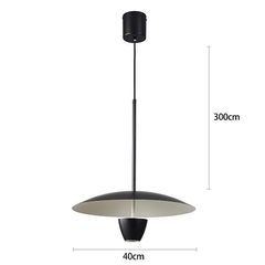 Imagem do Pendente Led Abbie Ø40cm 10W 3000K Preto Nordecor 2572