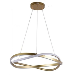 PENDENTE LED EUNI ODI 60CM 58W 3000K DOURADO FOSCO NORDECOR 2874