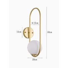 KIT 02 ARANDELAS WAHA E27 20CM DOURADO NORDECOR 2284 - loja online