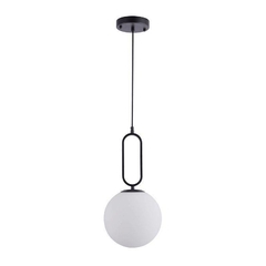 PENDENTE GLOBE ELI 1 X E27 Ø20X40CM VIDRO E METAL PRETO NORDECOR 2312