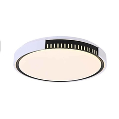 Plafon Led Nita Redondo 50cm Branco com Preto 30W 3000K Nordecor 2418 - comprar online