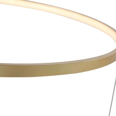 PENDENTE LED DAIRE REDONDO 45/60CM 49W 3000K DOURADO FOSCO NORDECOR 2237 - Martan Lustres