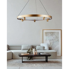 PENDENTE LED LILLA Ø80CM C/3M 5*3W+37W 3000K OURO FOSCO - NORDECOR 2542 - comprar online