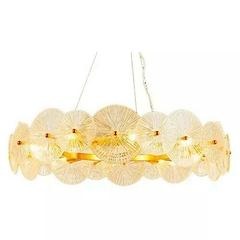 PENDENTE MEDEA DOURADO / TRANSPARENTE (D)80CM (A)20CM 18XG9 MAX 40W BELLA JO012L - comprar online