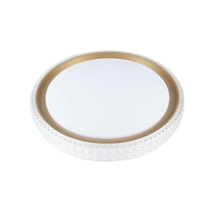 PLAFON LED RED. KENLE 50CM 36W 3000K/4000K/6.5000K C/ CONTROLE MEMORIA DOURADO NORDECOR 2665