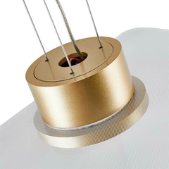 PENDENTE LED ADINI 14W 3000K DOURADO FOSCO NORDECOR 2496 - Martan Lustres