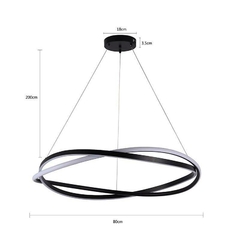 Imagem do PENDENTE LED EUNI ODI 80CM 77W 3000K PT NORDECOR 2875