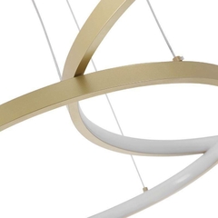 PENDENTE LED DAIRE REDONDO 45/60CM 49W 3000K DOURADO FOSCO NORDECOR 2237 na internet