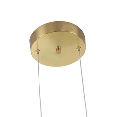 PENDENTE LED DAIRE REDONDO 45/60CM 49W 3000K DOURADO FOSCO NORDECOR 2237 - loja online