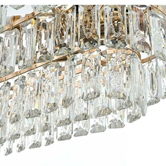 PENDENTE CRISTAL KOINE ON 26* 80CM 12*E14 OURO BRILHO NORDECOR 2910 - Martan Lustres