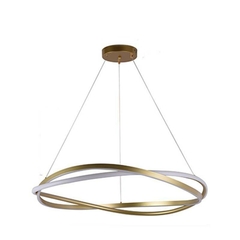 PENDENTE LED EUNI ODI 80CM 77W 3000K DOURADO FOSCO NORDECOR 2876 - comprar online