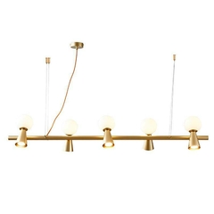 PENDENTE TEAS 3M 5XG9 E 5XGU10 10CM DOURADO FOSCO NORDECOR 2469 - comprar online