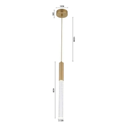 KIT 02 PENDENTE LED VANNA 3W 3000K DOURADO NORDECOR 2395 na internet